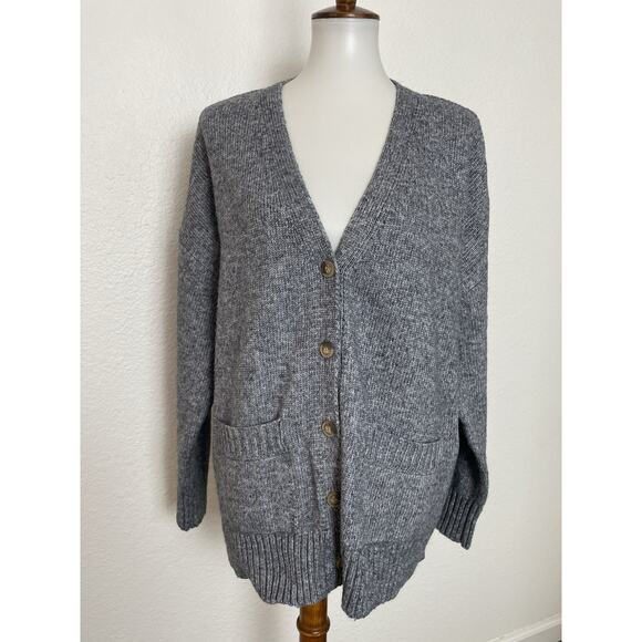 Ella Moss Sweater Cardigan V Neck Stretch Knit Tweed - Picture 1 of 11